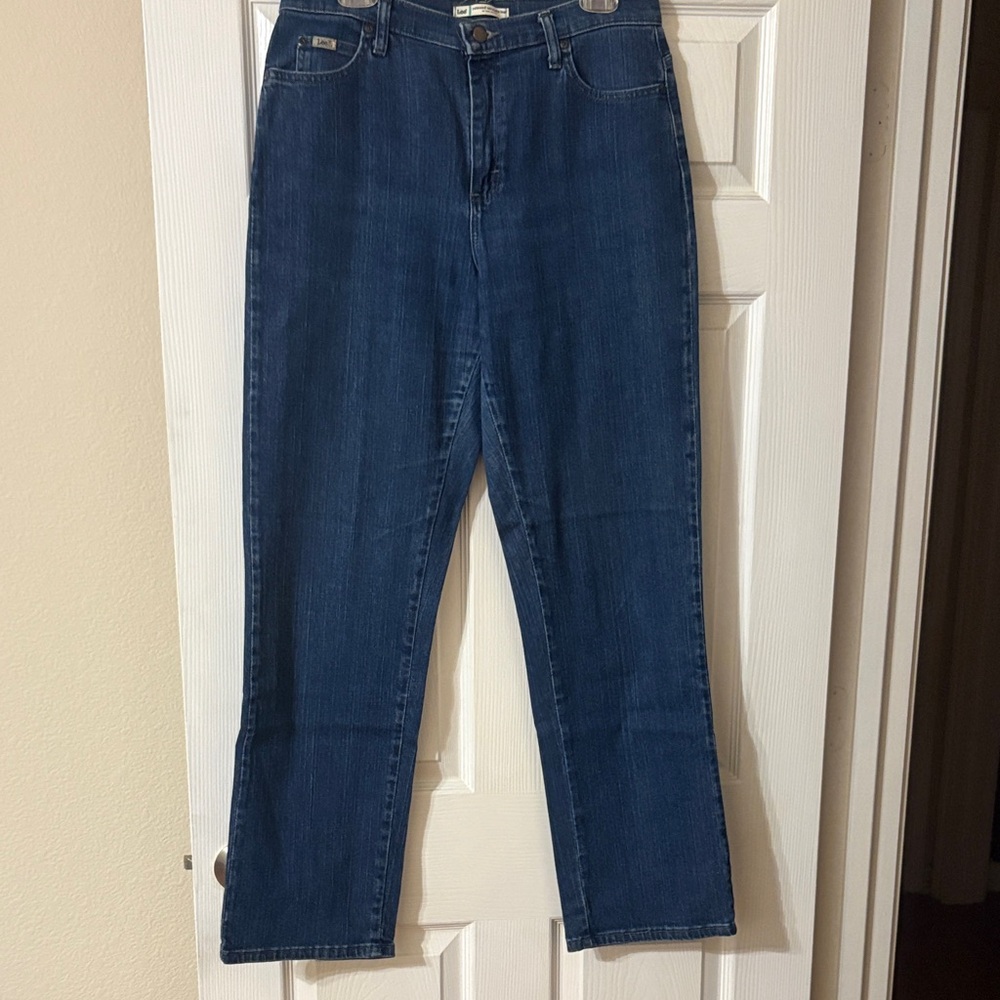 Lee Dark Blue Straight Leg Women's Jeans